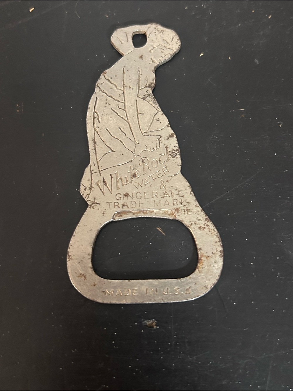 Vintage White Rock Water & Ginger Ale Figural Lady Bottle Opener Made USA
